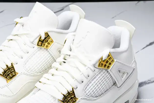 MaikeSneakers Gold Metallic Jordan 4 Retro AQ9129-170 0426
